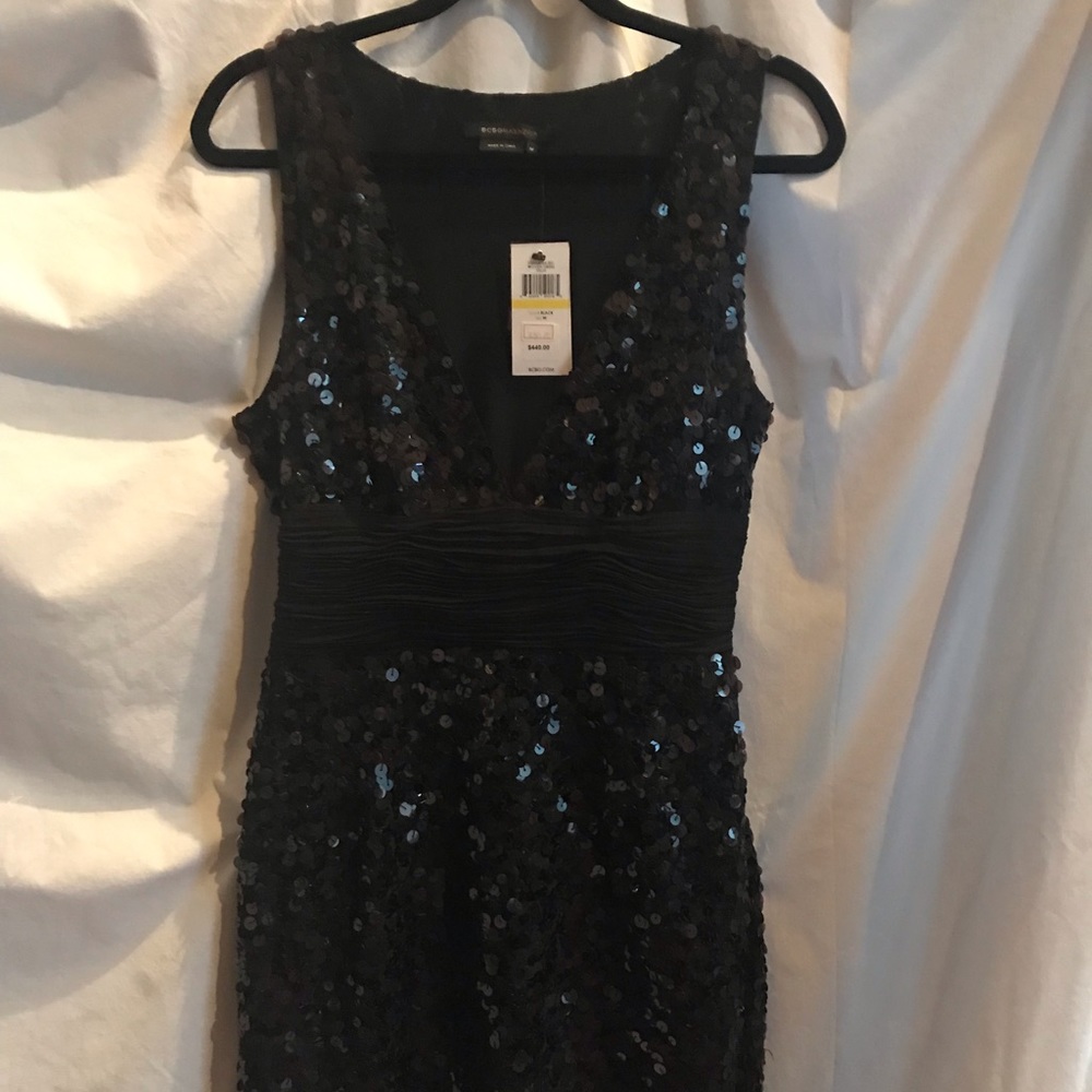 BCBG Black Sequin Dress